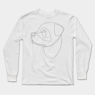 Rottweiler - continuous line dog Long Sleeve T-Shirt